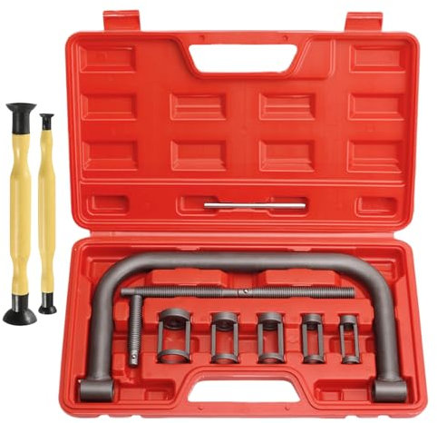 QZQUFJ 12 Pezzi Compressore Molle della Valvola, Smonta Molle Ammortizzatori Comprimi Molle Ammortizzatori Auto, Portatile Smonta Ammortizzatori Compressore Molle Ammortizzatori