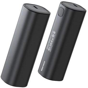Warmco Magnetic Hand Warmers 2 Pack, 5000mAh x 2 Electric Hand Warmers, 3 Heat Settings,USB-C Power Bank, Ideal for Gaming, Hiking, Travel, and Outdoor Events, Gifts for Women & Men