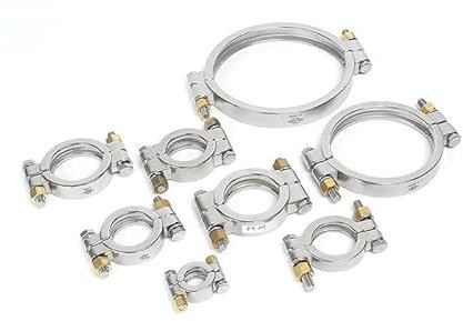 SS304 High Pressure Tri Clamp 13MPH Heavy Duty Bolted Clamps Stainless Steel Clamp Fittings RUAJOGYNVM(Heavy TC106MM 660g)