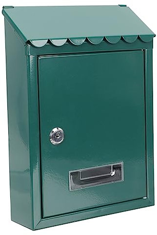 KITANDOVE Buzón De Pared De Hierro Estilo Europeo Antiguo Llave Ideal para Oficina y Hogar