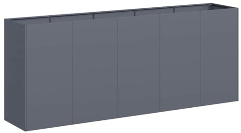 vidaXL Pflanzkübel Anthrazit 200x40x80 cm Kaltgewalzter Stahl