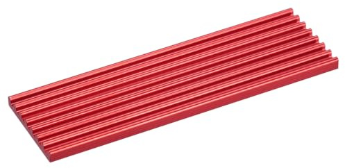 QUARKZMAN 1 Confezione Dissipatore di Calore per SSD Nvme M.2 2280 con Pad Termico in Lega di Alluminio per PC Laptop, 70x22x3mm, Rosso
