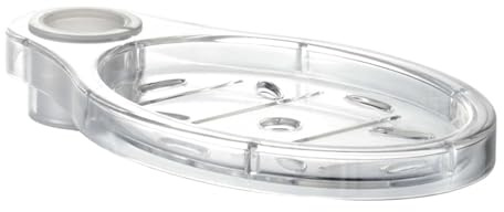 QishGO Porte-savon réglable en plastique transparent pour salle de bain, douche, utilisation pratique, 25 mm