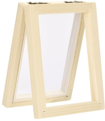 QUARKZMAN Pantalla Para Hacer Papel De Madera Kit De Marco Para Hacer Papel De 4.7 X 3.9 Pulgadas De Doble Capa Para Hacer Manualidades De Papel Tarjetas, Marcadores