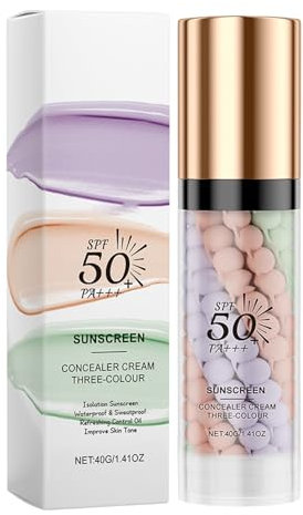 Base De Maquillage Visage 3 Couleurs, Primer Correcteur De Teint, Fond De Teint Anti-Cernes Hydratant, Correcteur De Teint, Pores Invisibles