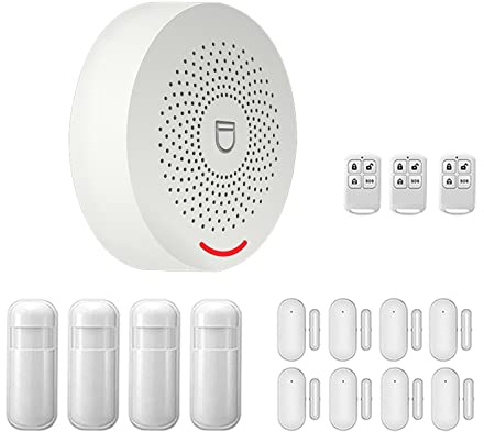 Système de sécurité Domestique, Tuya système d'alarme Domestique sans Fil 433 MHz sécurité antivol Maison Intelligente APP Porte fenêtre capteur détecteur de Mouvement(F)