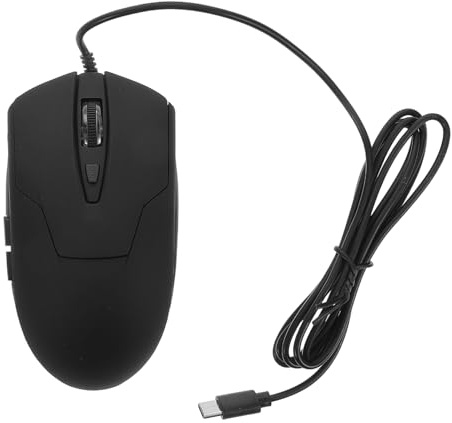 UTHCLO Souris 4 Vitesses Dpi 800-2400 6 Boutons USB-c Ergonomique avec Clic Silencieux Câble 1,5m, Abs et Composants Électroniques pour Ordinateur de Bureau et Tablette
