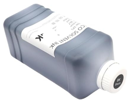 CbErFVK 1 Encre à solvant écologique de 1000 ML Compatible avec Les modèles d'imprimante Roland Mimaki Mutoh DX5 DX6 DX7 XP600 TX800 4720 I3200 5113 tête d'impression à Jet d'encre extérieure(Black)