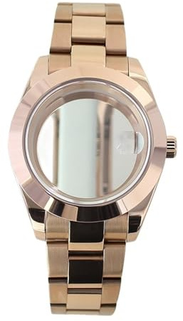 1 st klockfodral Litet 36 mm armband Safir delar for Nh35 Nh36 Nh34 Nh70 Movement Explorer(Rose gold 5)