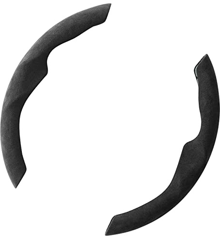 Halbsegmentierter Lenkradbezug, passend für Alcantara-Material, kompatibel mit Tesla Model Y Model 3 (Black9002)