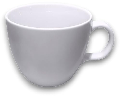 XXL Tasse 1 Liter (1000 ml) aus hochwertigem Porzellan – Jumbo Kaffeebecher extra groß, große Kaffeetasse weiß für Kaffee, Tee & Kakao