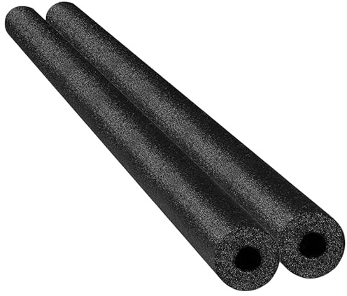 Poolnudeln, 2er-Pack Schwarze Poolnudeln mit Loch, Schwimmhilfe aus hochdichtem Schwamm für Schwimmübungen und Wasserspaßnudeln