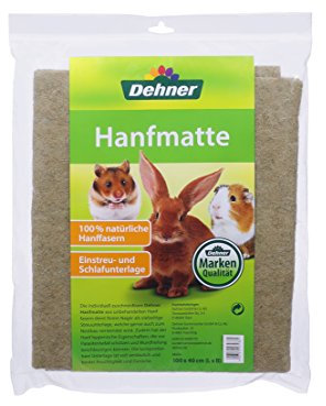 Dehner Nagerzubehör, Hanfmatte, ca. 100 x 40 cm, Hanf, natur