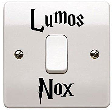 Pegatina de vinilo para interruptor de luz, inspirado en Lumos Nox