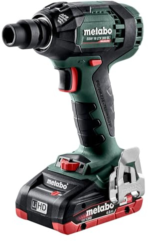 metabo Akku-Schlagschrauber SSW 18 LTX 300 BL, 18V, CAS, 300 Nm, Bürstenlos | 1/2 Außenvierkant, kompakt & kraftvoll, für Werkstatt & Baustelle - Inkl. 2 Akkus 4.0 Ah, Ladegerät & metaBOX