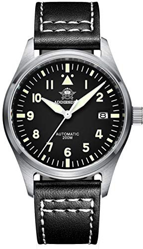 ADDIESDIVE automatikuhren Herren leuchtendanaloge Uhr automatik NH35A Mechanische Uhren Edelstahl H2 Uhr