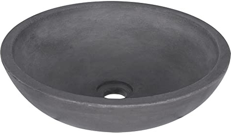 Differnz Ravano - Wastafel beton donkergrijs - Rond - 40 x 40 x 12 cm