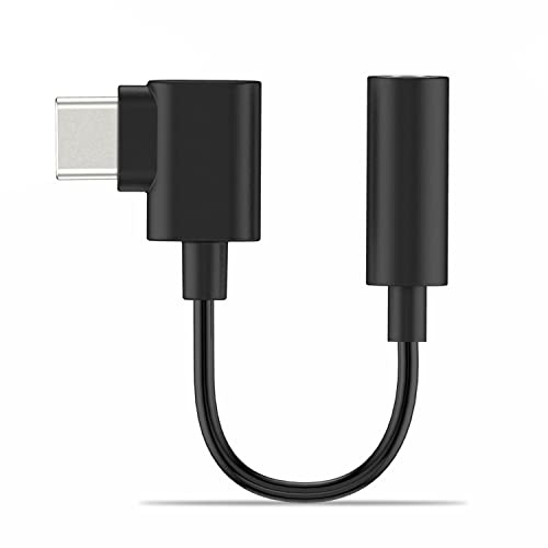 Cubilux rechtwinkliger USB C Kopfhöreradapter [192 kHz/24 Bit DAC] Typ C auf 3,5 mm Kopfhörer Dongle, kompatibel mit iPhone 16/15, iPad Pro 13/12.9/11, iPad Air 13/5./4., Samsung S25/S24/S23/S22