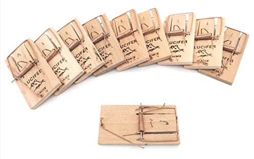 NUISIPRO 10 Mausefallen, Mausefalle, aus Holz, wiederverwendbar