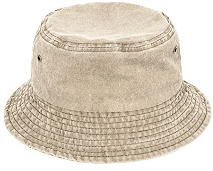 TOSKATOK Cappello da Pescatore e Cappello da Sole Lavato Puro Cotone Protezione Solare UV Traspirante Viaggio in Vacanza al Mare