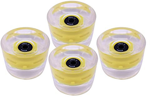 pistro 70 mm Skateboard-Räder, Longboard-Räder, Kugellager, PU-Standard, weiche Härte, 80 A, LED-Blitz, für Parksport, Cruiser, Street-Skating, Gelb / Schwarz