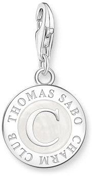 Thomas Sabo Charm weißer Coin recycletes 925 Sterlingsilber 1998-007-14