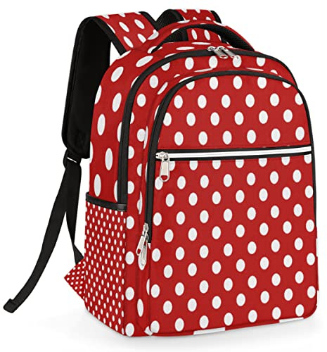 TropicalLife Reise-Laptop-Rucksack, gepunktet, passend für 33-40,6 cm (13 - 16 Zoll) große Laptops, gepunktet, Rucksack, Wandern, Reisen, lässiger Tagesrucksack, Büchertasche für Mädchen, Jungen,,