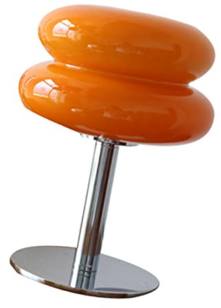 Lampada da Comodino, Pratica Lampada da Tavolo in Vetro a Forma di Crostata di Uova Carina per Ragazze per la Casa (Arancia)