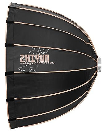 ZHIYUN Parabolico Softbox 90cm con Bowens Mount [Ufficiale], Diffusore di Luce per ZHIYUN Molus X60 RGB/ G60/ X100/ G200/ G300, Cinepeer CX100, Compatibile con Luce Video Universale