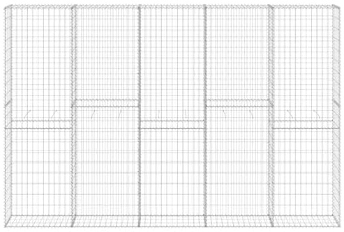 Homgoday Muro di contenimento in pietra muro di gabbione con coperture in acciaio zincato 300x30x200 cm