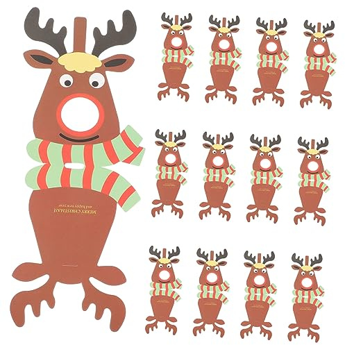 MAGICLULU 3 Sets Süße Elch-lutscher Papier Weihnachtsdekor Rentier-süßigkeiten Weihnachtsdekorationen Für Geburtstagsfeiern 25 Stück * 3