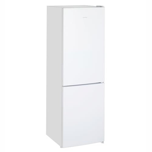 Teknix SMF1440W/E Freestanding 50/50 Fridge Freezer - Upright with 157 Litre Capacity - Low Frost - Reversible Door - White, H144.0 x W48.0 x D49.5 (cm)