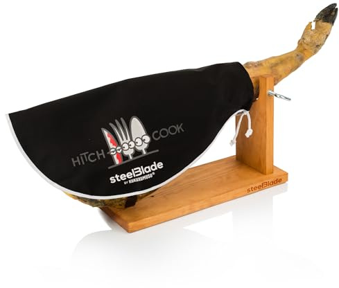Steelblade Cubre Jamón Kukuxumusu Color Negro - Algodón 50% - Funda Jamón 55 cm - Ideal Tanto para Jamones como Paletas - Modelo Hitch Cook
