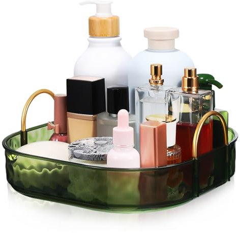 CHILDWEET 360grado Organizador De Maquillaje Estante De Almacenamiento Para Perfumes y Cosméticos Bandeja De Escritorio Para Ordenar Cosméticos y Accesorios De