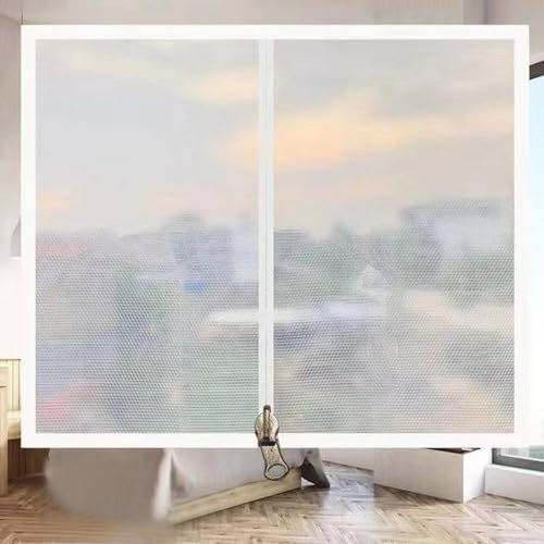 Wärmeschutzvorhang für Fenstern,Thermo Vorhang Isolier Schutz Panel,Fenster-Isolierfolie,Kälteschutz Wärmeschutz im Winter Dichtungfür Fenster,mit Reißverschluss,Breite x Höhe (70cm x 100cm)