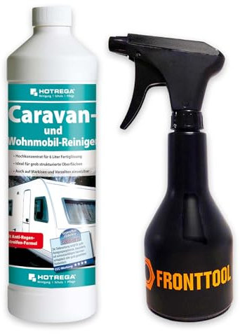 HOTREGA Caravan Wohnmobil Wohnwagen Reiniger Textilreiniger Markisenreiniger Zeltreiniger (1 Liter inkl. Sprühflasche)