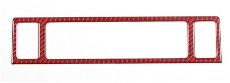 Für Pilot 2015 2016 2017-2022 Weiche Carbon Faser Auto Center Konsole Klimaanlage Sitz Heizung Schalter Panel Rahmen Abdeckung Trim Zentralsteuerung Schalttafel Trim Cover (Color : Style C-Red)