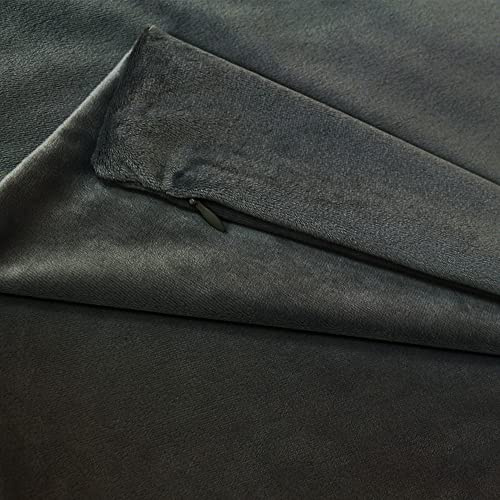 TAOSON Cozy Luxury Soft Solid Envelope Style V Shaped/Tri/Boomerang Standard Pillow Case Pillowcase, Velvet Pillow Cover, Pillow Protector Cushion Cover Only Cover No Insert Dark Grey/Gray