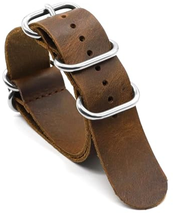 ROWCES Vintage Leder Nato Uhrenarmband 18mm 20mm 22mm 24mm Uhrenarmband für Herrenuhrenzubehör