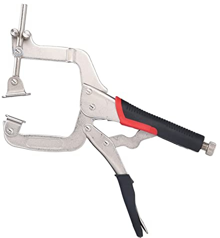 Fafeicy Abrazadera de agujero de bolsillo, 180° rotación antideslizante | 2-en-1 abrazaderas y posicionamiento, acero cromo-vanadio, hasta 8cm de apertura, para carpintería y carpintería
