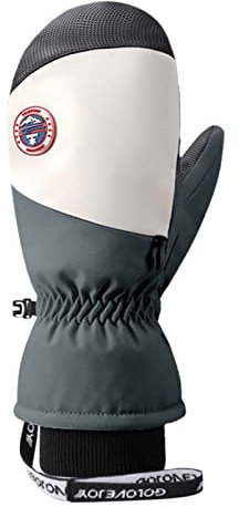 Generisch Hochzeit Stickerei Winddicht Warm Wasserdicht Snowboarding Single Board Winddicht Warme Handschuhe Radfahren Sport Skihandschuhe Handschuhe Stoff (A, XL)
