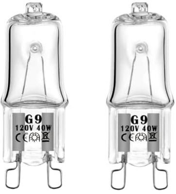 (2 PCS) WB25T10102 Lamp Halogen Bulb G9 fits for GE Electrolux Kenmore Range/Stove/Oven Light Bulb -Replace 318946400 3025992 WB08T10045 WPW10571723