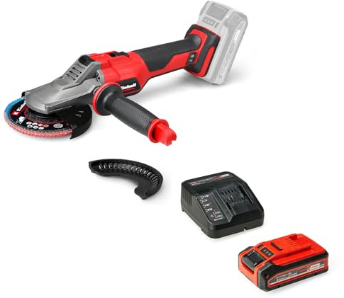Einhell Professional Meuleuse d’angle sans fil TP-AG 18/125 F Li BL-Solo Power X-Change (18V, 700W, Ø 125mm, profondeur de coupe 33mm, moteur sans charbon) avec Batterie 4,0Ah PLUS et Chargeur