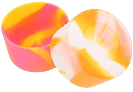 Abaodam 2pièces Manchons Réutilisables Silicone pour Boissons Froides Housses Antidérapantes pour Bouteilles Eau Protections pour Fond de Bouteilles