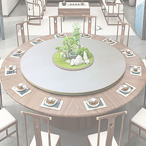 Plateau de service rond en bois Lazy Susan pour la maison, la salle à manger, la cuisine, plateau pivotant pour un partage facile des aliments, 50 cm, taille : E