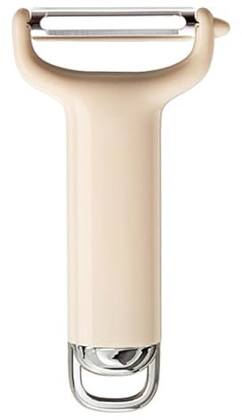 Baxnore Vegetable Peeler Stainless Steel Multi-Function, Peel Grip Rustproof, ABS Handle Kitchen Tool Home Restaurant (Beige)