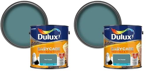 Dulux Easycare Washable & Tough Matt Emulsion Paint - Teal Voyage - 2.5L (Pack of 2)