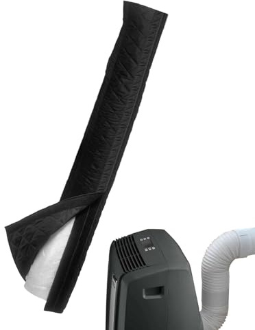 Cubierta Para Manguera De Aire Acondicionado - Cubierta Para Manguera De Aire Acondicionado Portátil | Manguito Antipolvo Para Tubo De Aire Acondicionado Para Hogar, Dormitorio Y Trabajo (Negro)