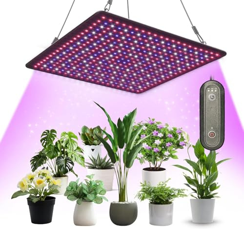 TERRALUX Panneau LED de croissance 600 W pour plantes d'intérieur, spectre complet avec LED UV infrarouges blanches, bleues et rouges, pour couverture de 3 x 3 m, pour la culture de la tente, la
