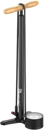 LEZYNE CLIK Bodenantrieb Fahrradpumpe - Hochwertige Profi Standpumpe mit Chuck ABS Pro Clik für Rennrad, MTB und Kies, Stahl- und Aluminiumgehäuse
